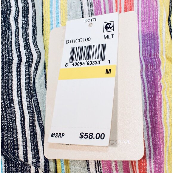 Dotti Havana Coast Striped Tunic Swim Cover-Up Multicolor Size Medium $58 - Picture 7 of 8